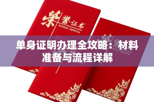 全国单身证明办理全攻略:材料准备与流程详解